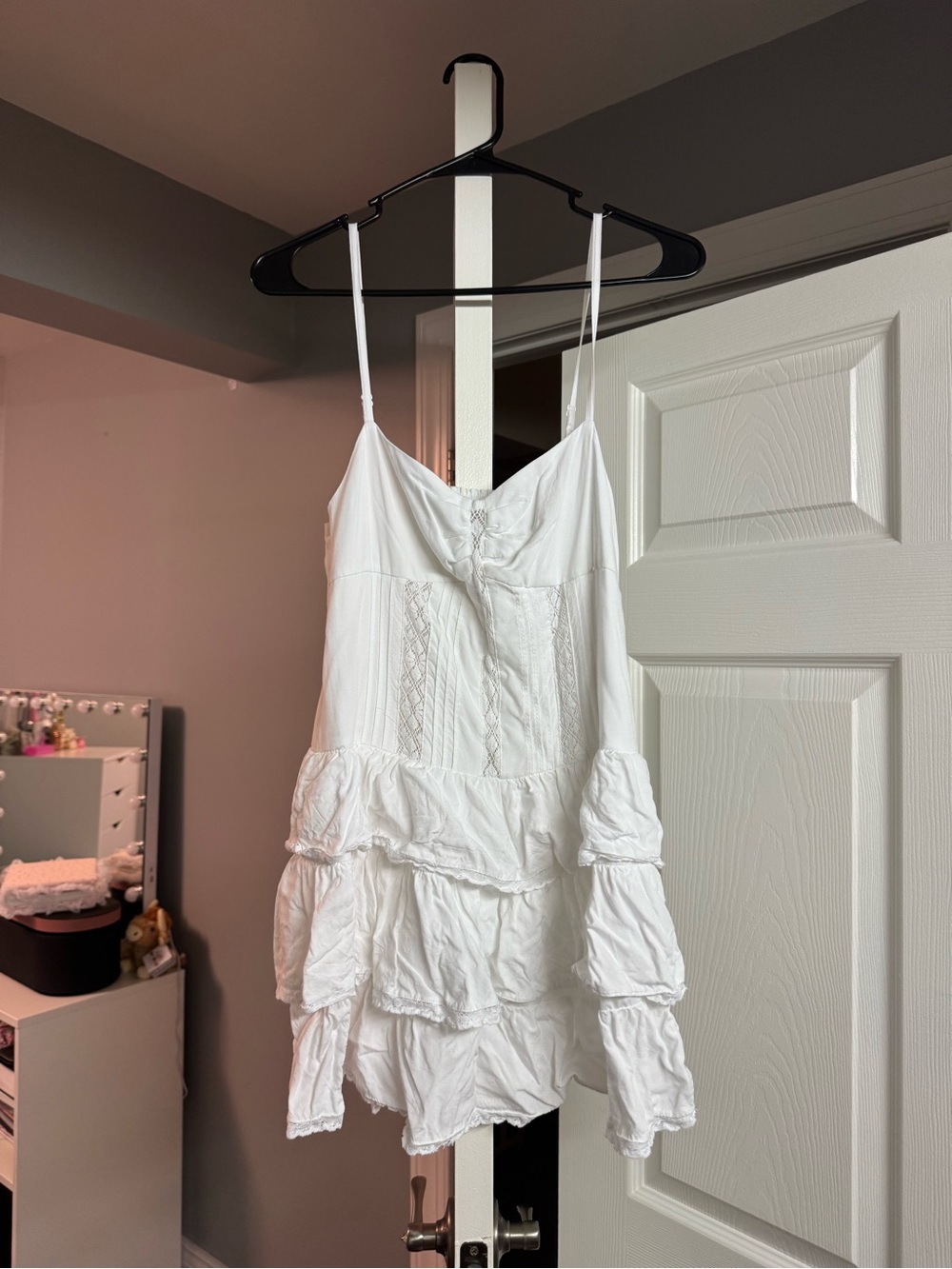 White mini dress